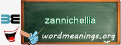 WordMeaning blackboard for zannichellia